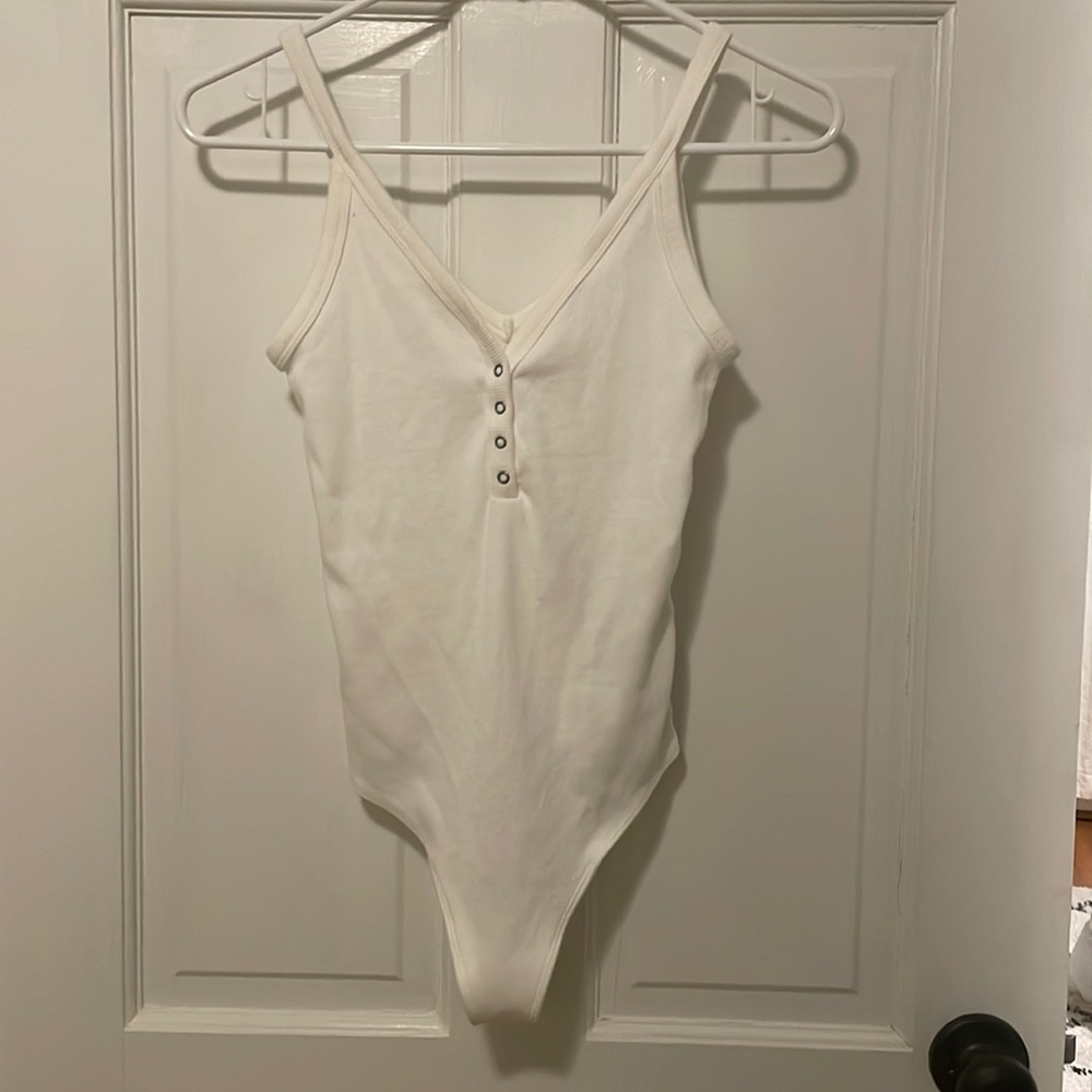A&F bodysuit, white, size XS. No rips, stains or wear marks